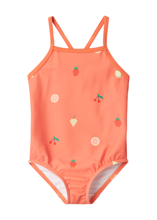 Name It Girls Coral Fruit Swimsuit (9mths-8yrs) - 1-2 Yrs Image 4