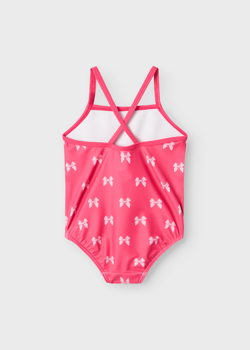 Name It Girls Pink Bow Swimsuit (9mths-6yrs) - 1-2 Yrs Image 2