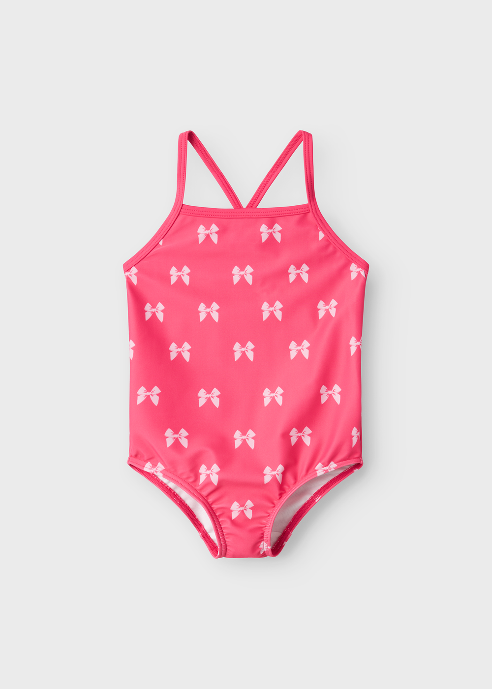Name It Girls Pink Bow Swimsuit (9mths-6yrs) - 1-2 Yrs Image 1