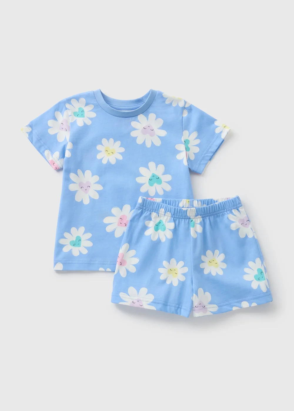 Girls Blue Daisy Pyjama Set (1-13yrs) - 1 half year to 2 Image 1