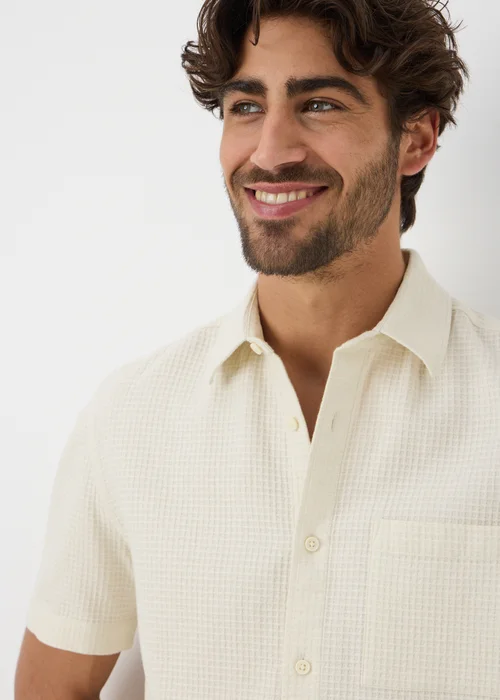Ecru Waffle Short Sleeve Shirt - S Image 2