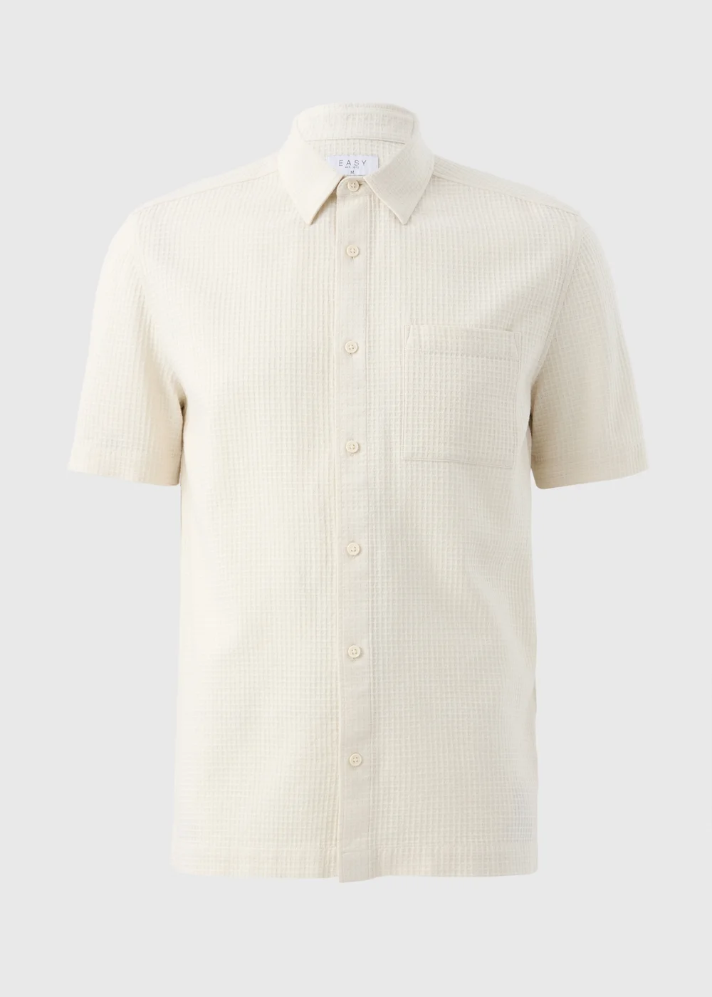 Ecru Waffle Short Sleeve Shirt - S Image 3