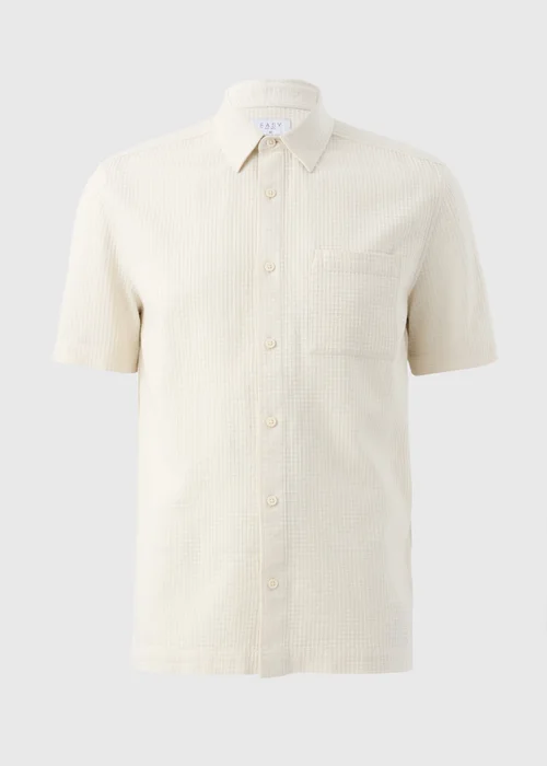Ecru Waffle Short Sleeve Shirt - S Image 3