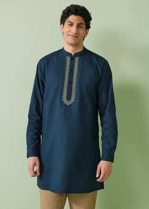 Navy Kurta Shirt - S Image 1