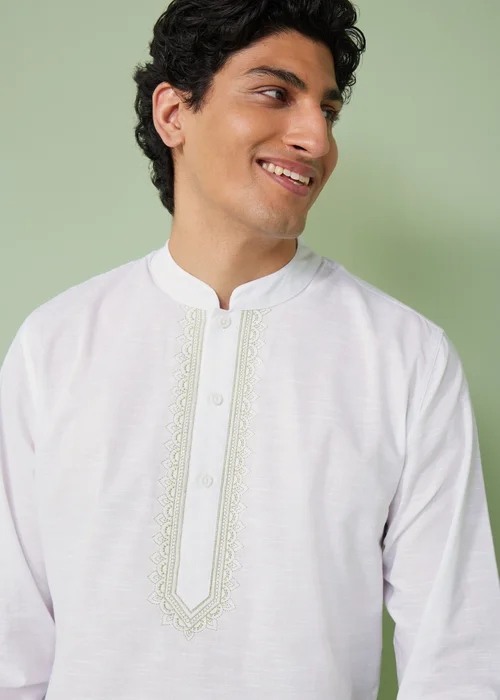 White Kurta Shirt - S Image 3