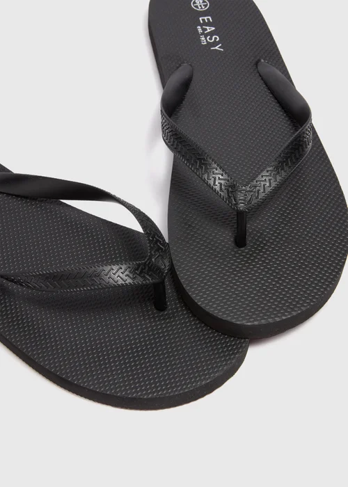 Black Flip Flops - Size 7 Image 2