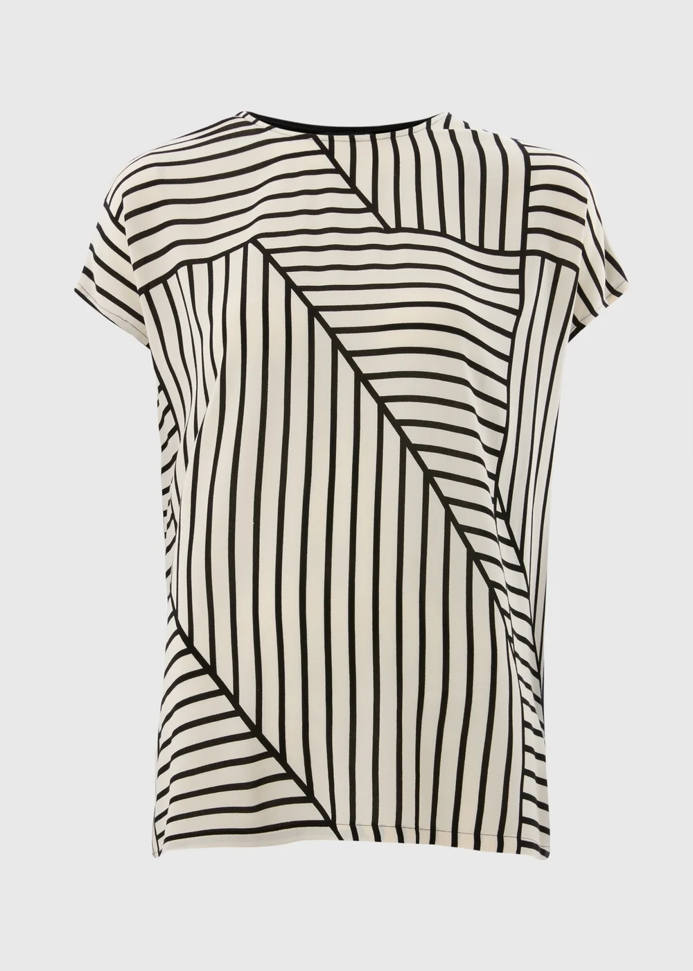 Et Vous Geo Stripe Front Jersey Back T-Shirt - 8 Image 4