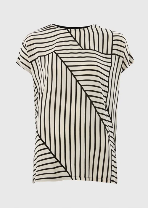 Et Vous Geo Stripe Front Jersey Back T-Shirt - 8 Image 4