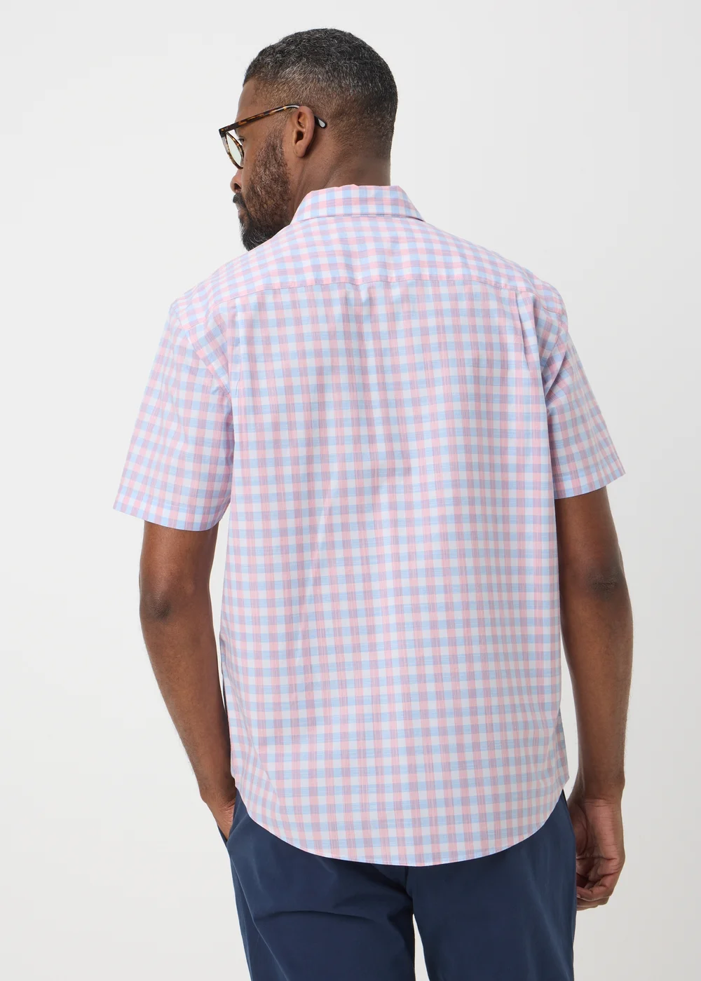 Lincoln Pink Check Short Sleeve Shirt - S Image 2
