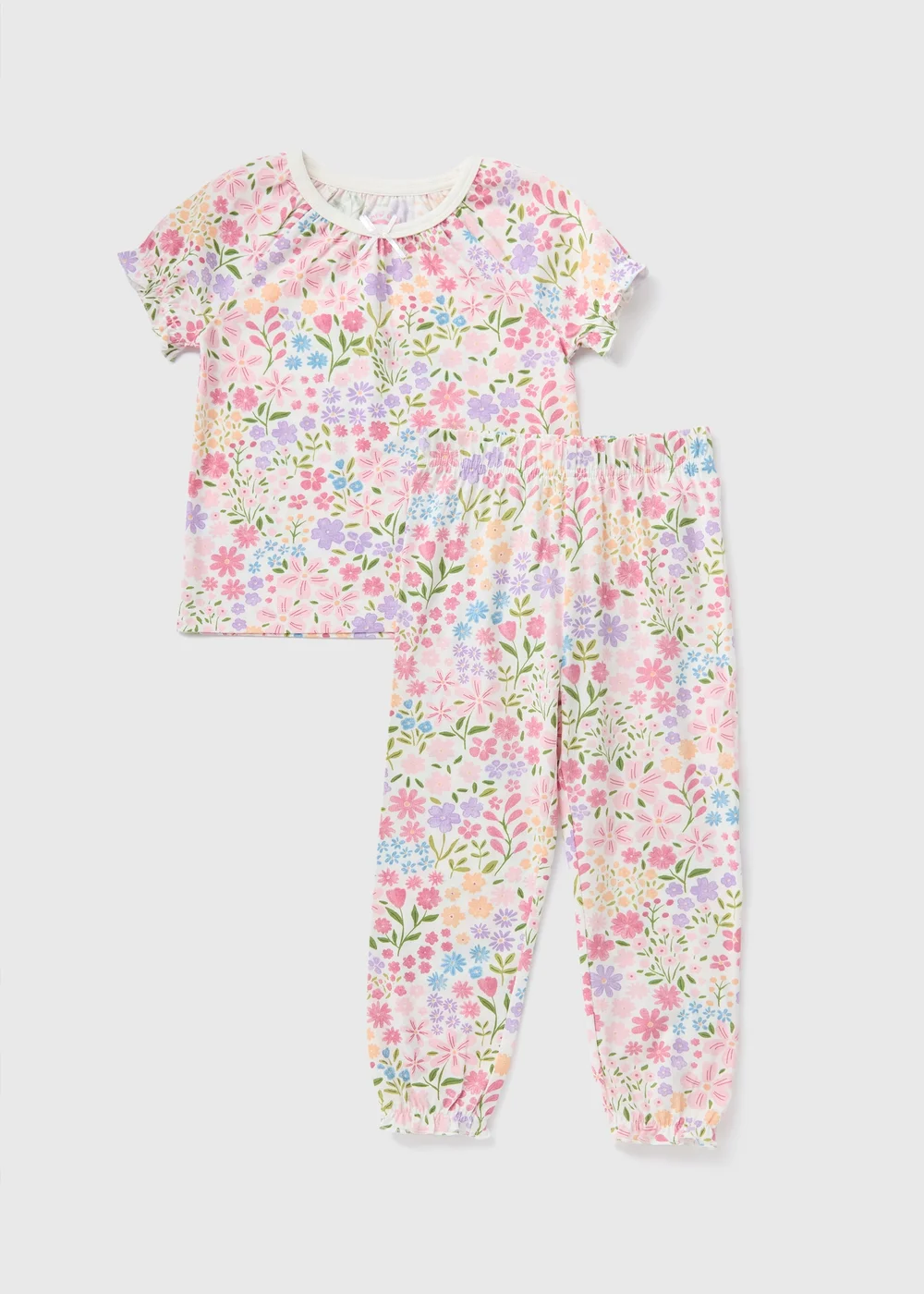 Girls Multicolour Floral Pyjama Set (1-7yrs) - 1 half year to 2 Image 1
