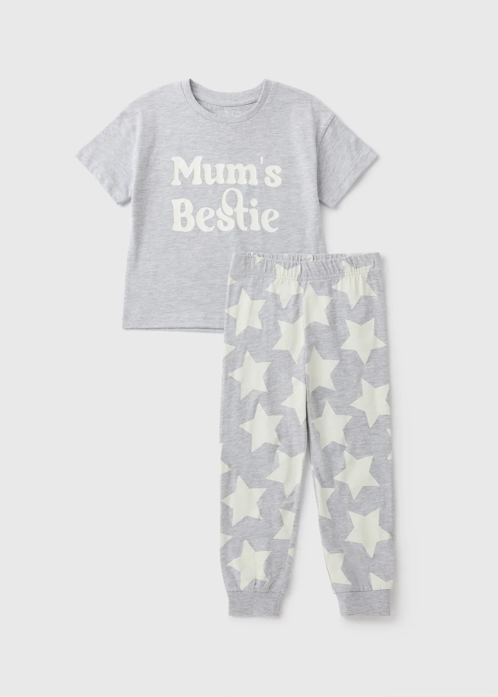 Boys Grey Mums Bestie Pyjama Set (1-7yrs) - 1 half year to 2 Image 1