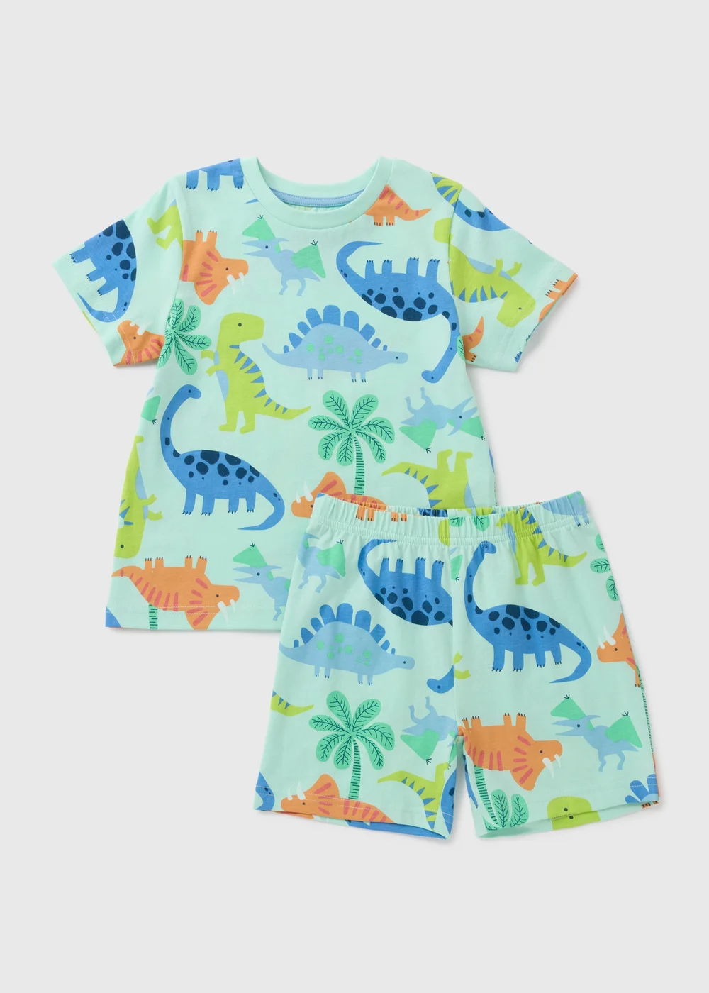 Boys Blue Dino Pyjama Set (1-7yrs) - 1 half year to 2 Image 1