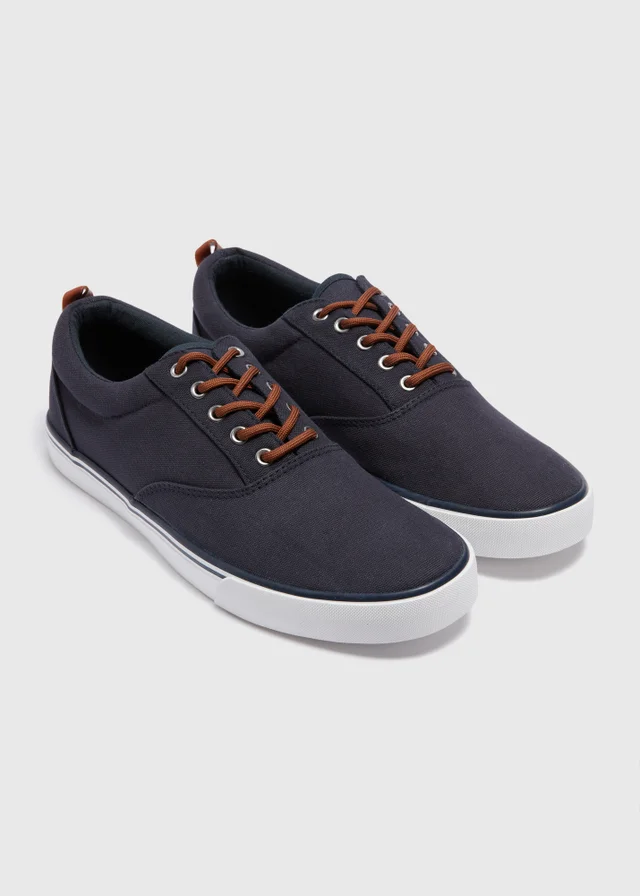 Navy Canvas Pumps