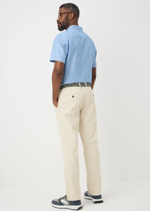 Ecru Belted Chino Trousers - 32 Waist Regular Image 2