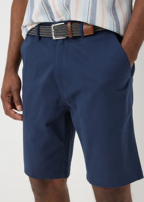 Lincoln Navy Belted Chino Shorts - 32 Image 1