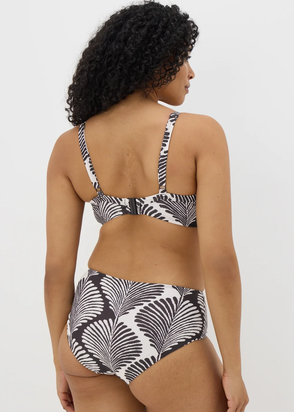 DD+ Black Mono Shell Print Midi Bikini Bottoms - 6 Image 2