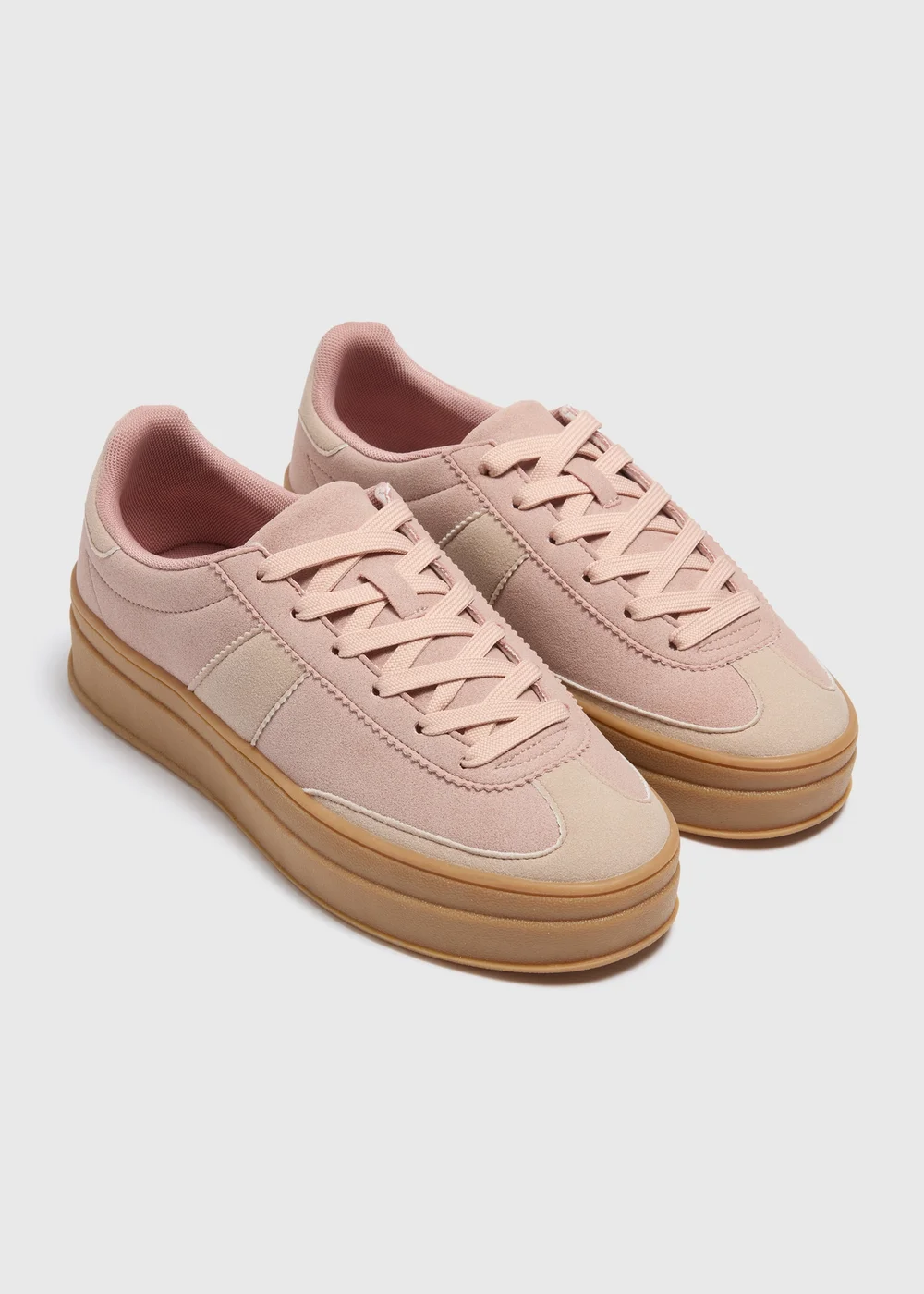 Pink Retro Platform Trainers - Size 3 Image 1