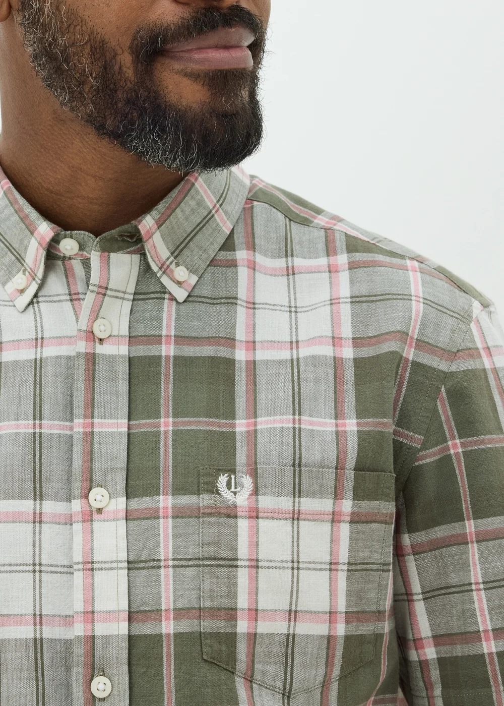 Lincoln Green Check Short Sleeve Shirt - S Image 3