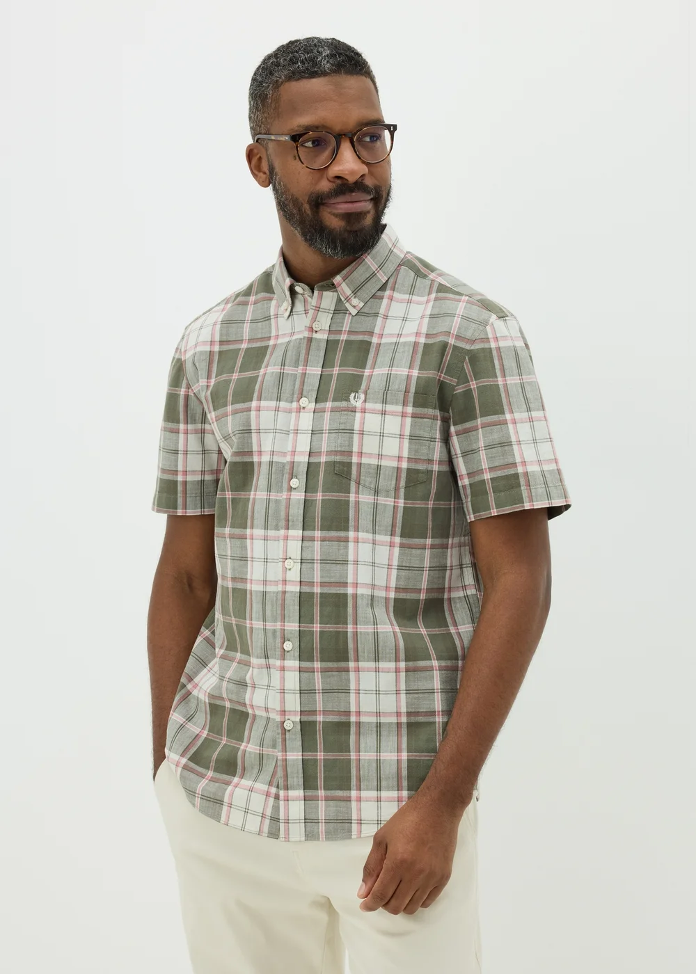 Lincoln Green Check Short Sleeve Shirt - S Image 1