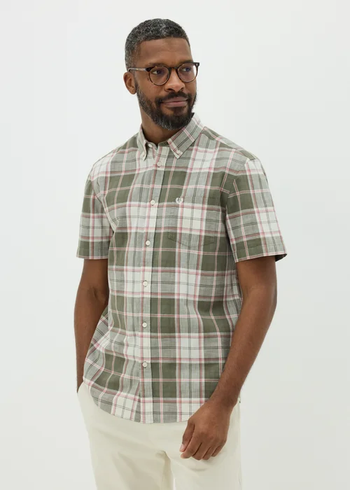 Lincoln Green Check Short Sleeve Shirt - S Image 1