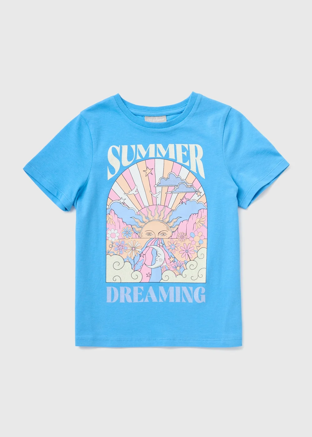 Girls Blue Summer Dreaming T-Shirt (7-15yrs) - 7 Yrs Image 1