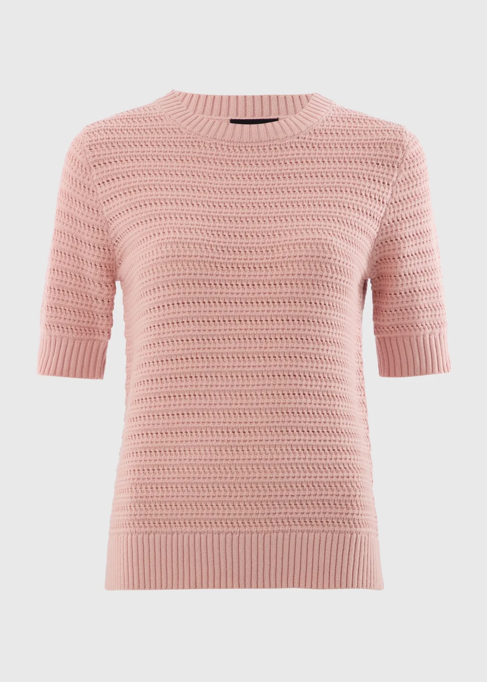 Et Vous Pink Pointelle Short Sleeve Jumper - 8 Image 4