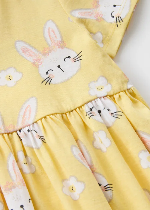 Girls Yellow Bunny Dress (1-7yrs) - 1 half year to 2 Image 2