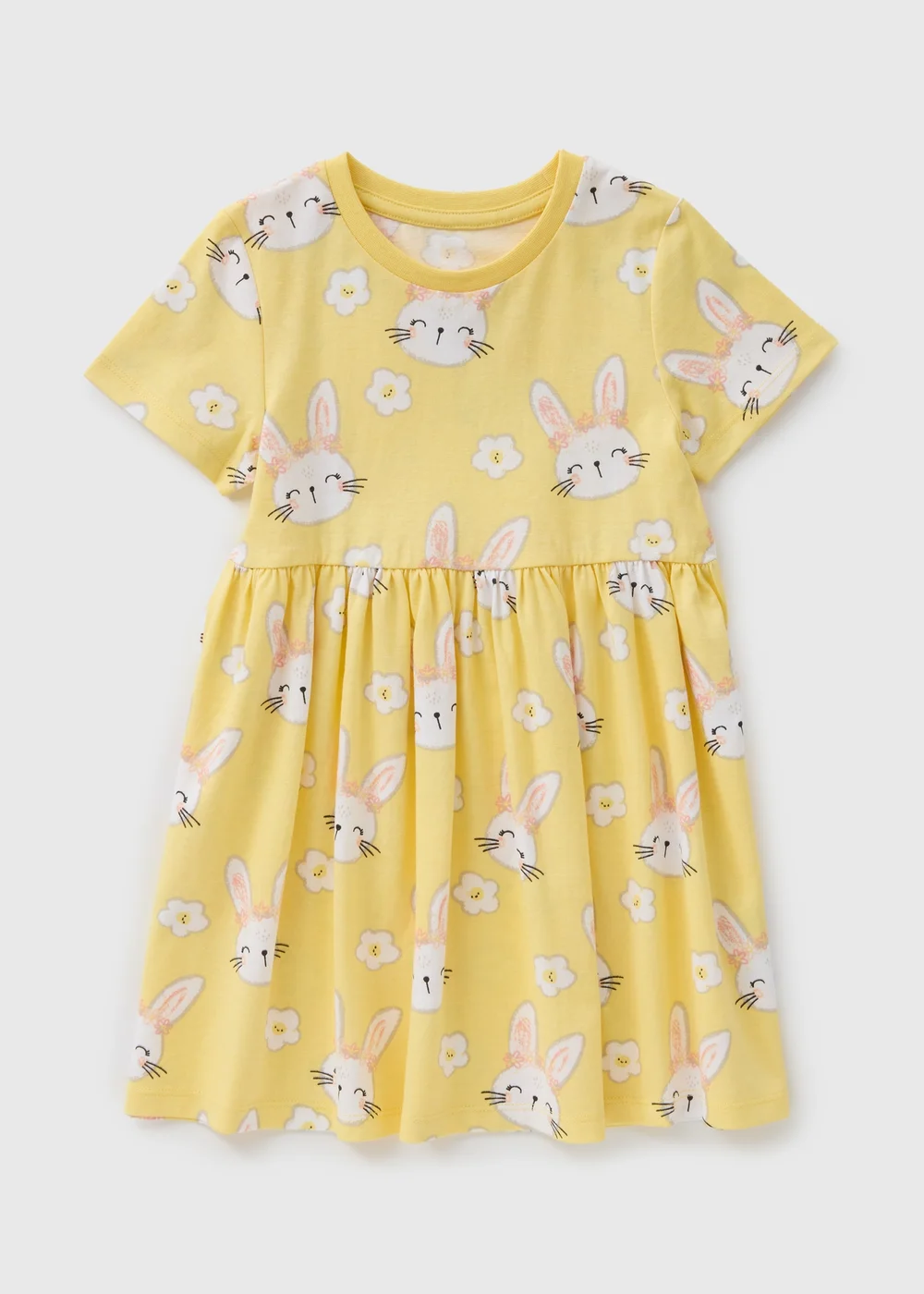 Girls Yellow Bunny Dress (1-7yrs) - 1 half year to 2 Image 1