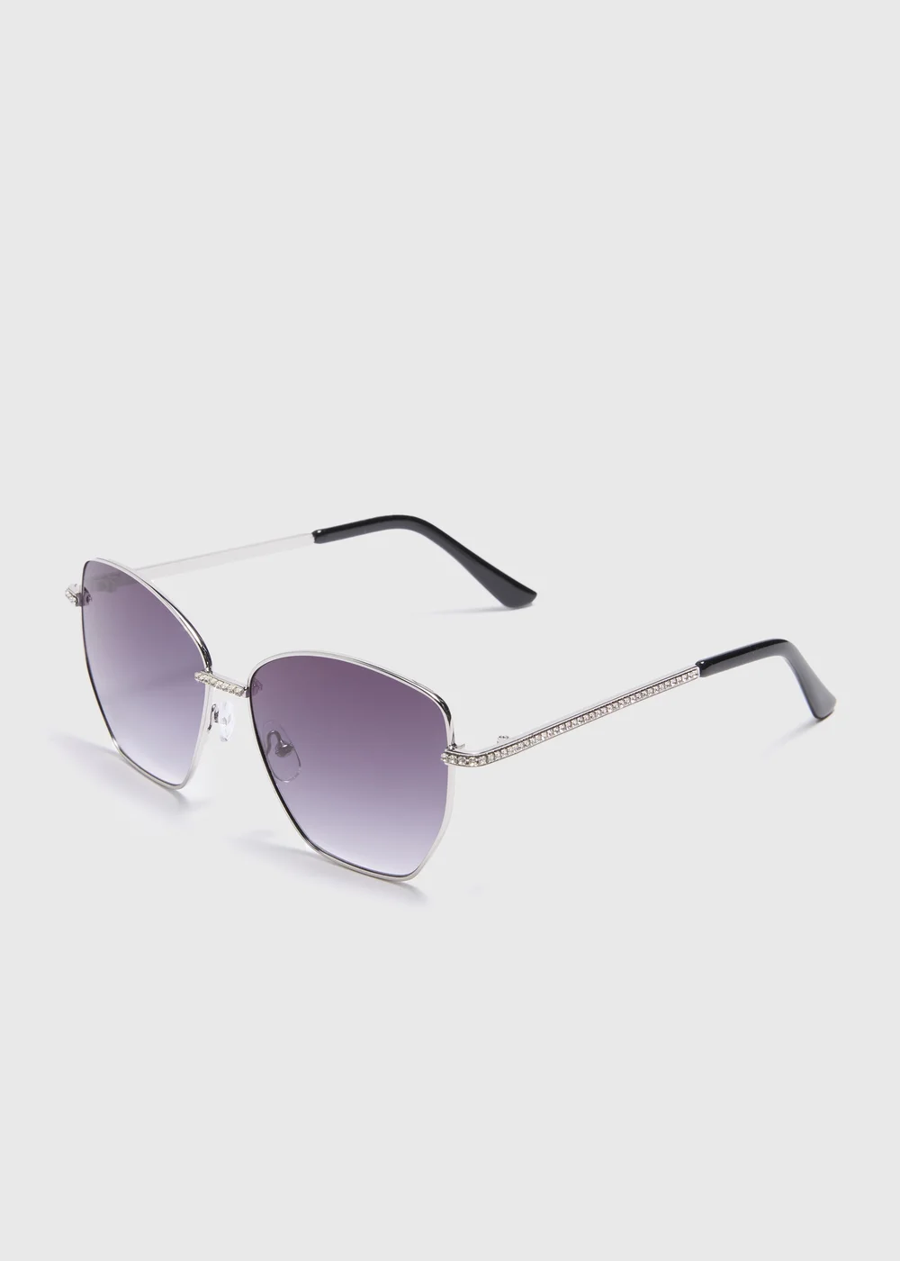 Gold Diamante Frame Sunglasses - One Size Image 1