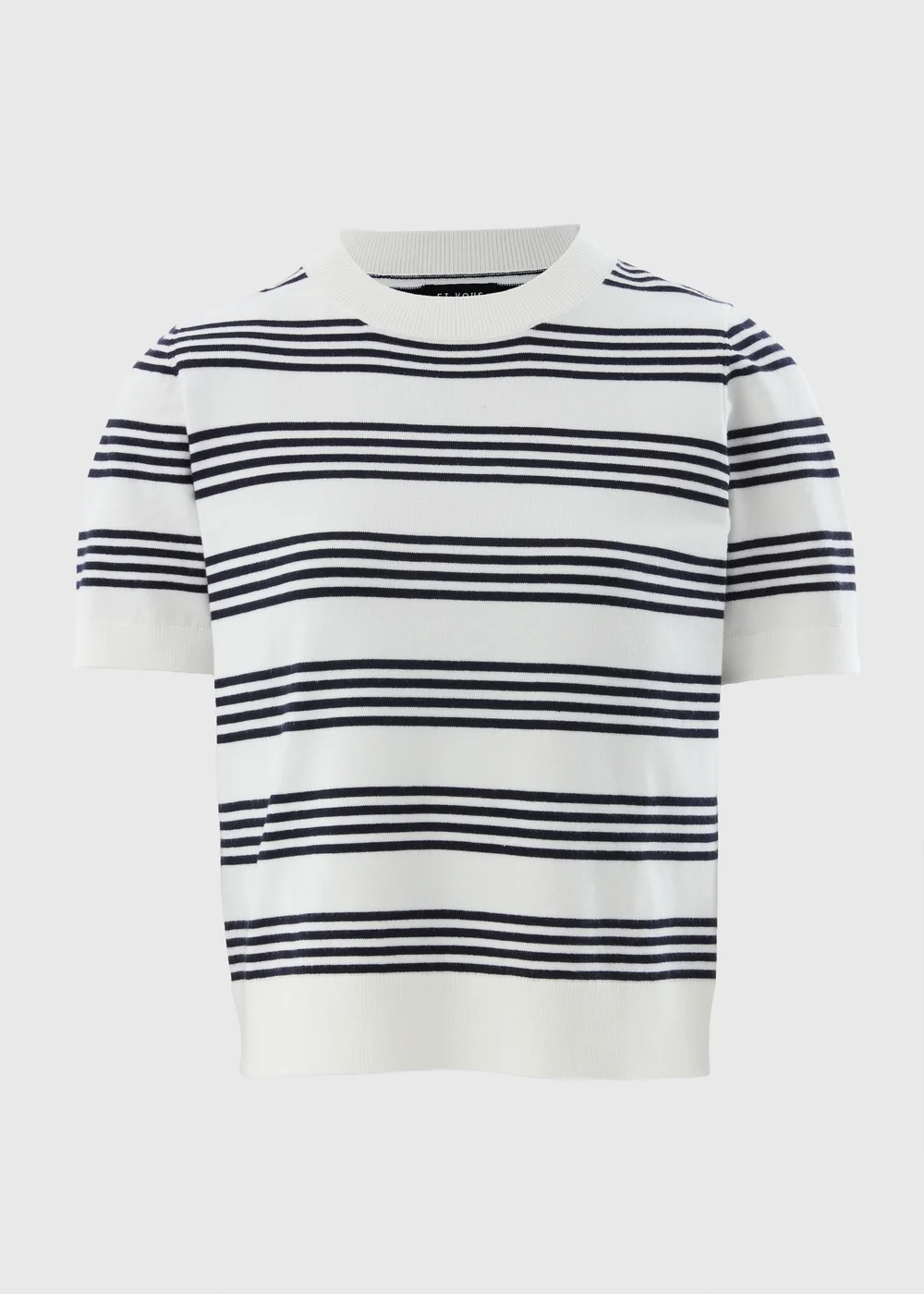 Et Vous Ivory Stripe Short Sleeve Jumper - 8 Image 3