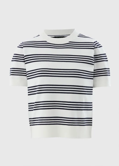 Et Vous Ivory Stripe Short Sleeve Jumper - 8 Image 3