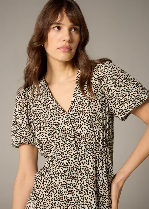 Et Vous Stone Animal Spot Midi Tea Dress - 8 Image 3