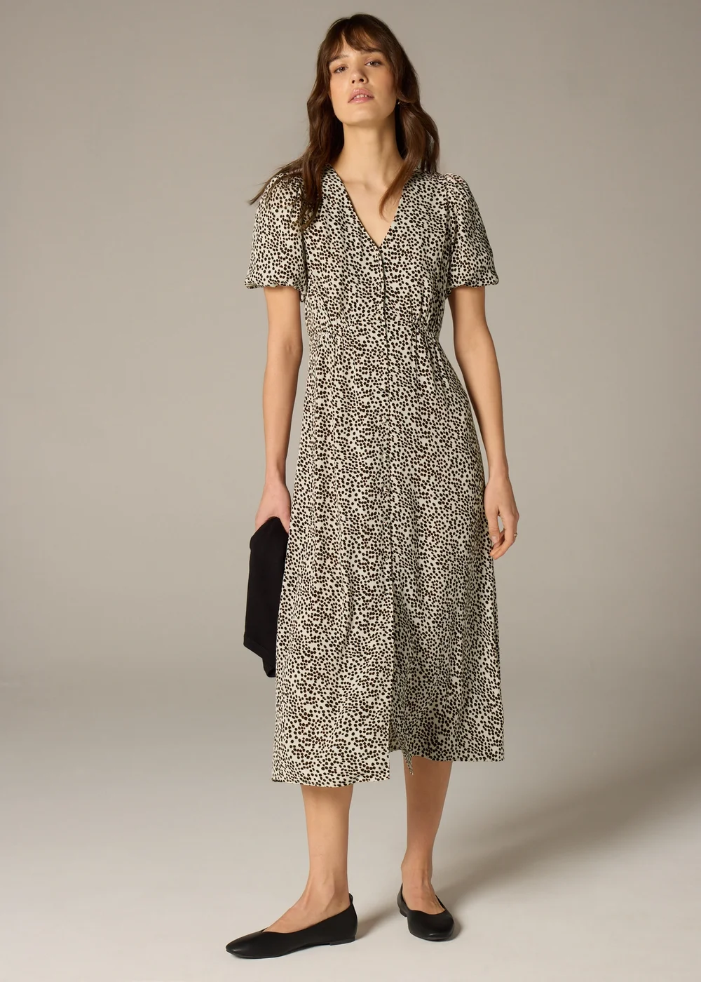 Et Vous Stone Animal Spot Midi Tea Dress - 8 Image 1