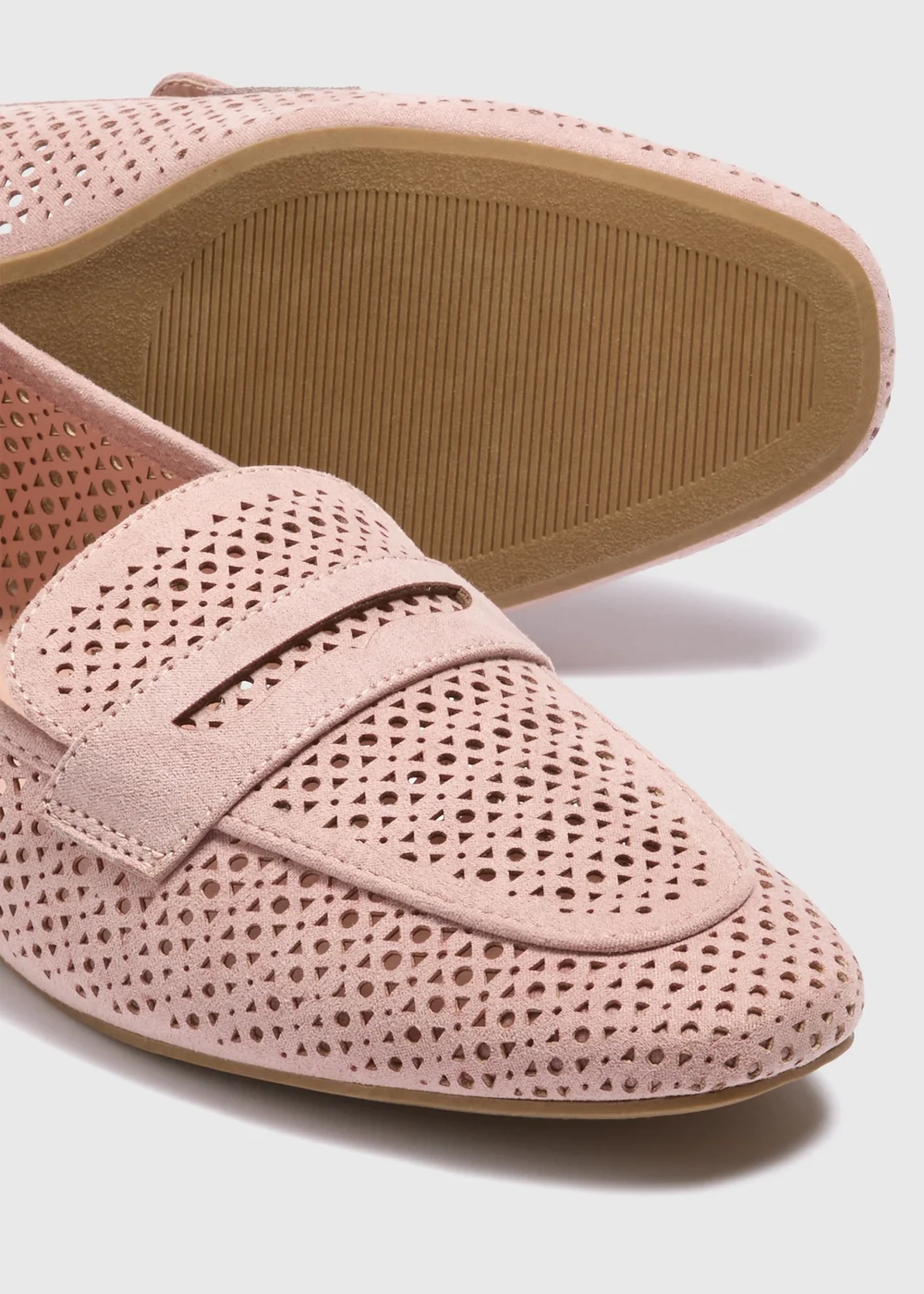 Nude Laser Cut Loafers - Size 3 Image 2