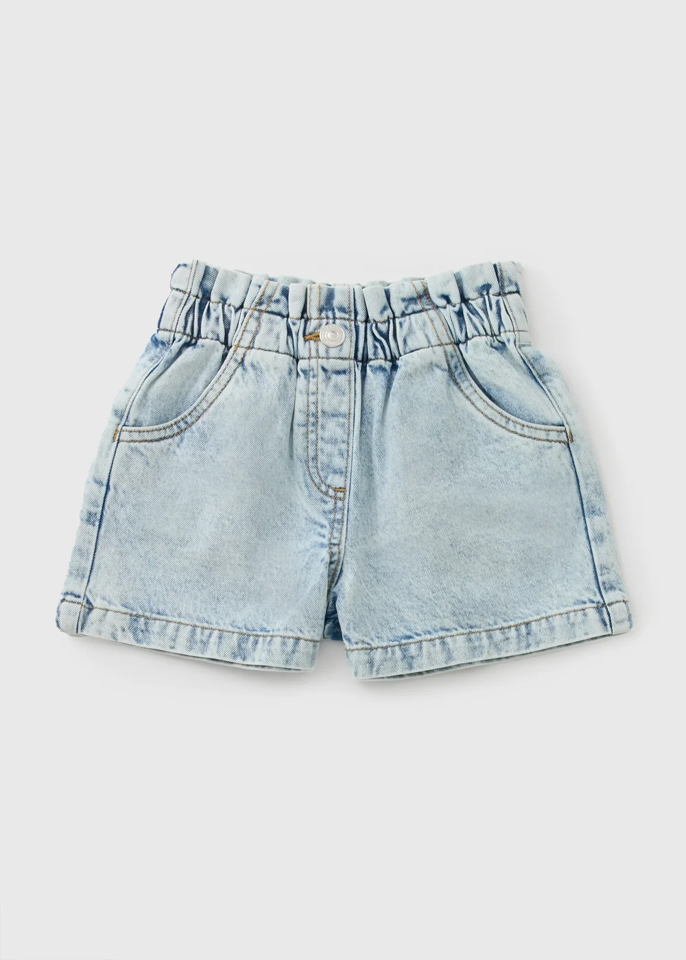 Girls Light Wash Denim Shorts (7-15yrs) - 8 Yrs Image 1
