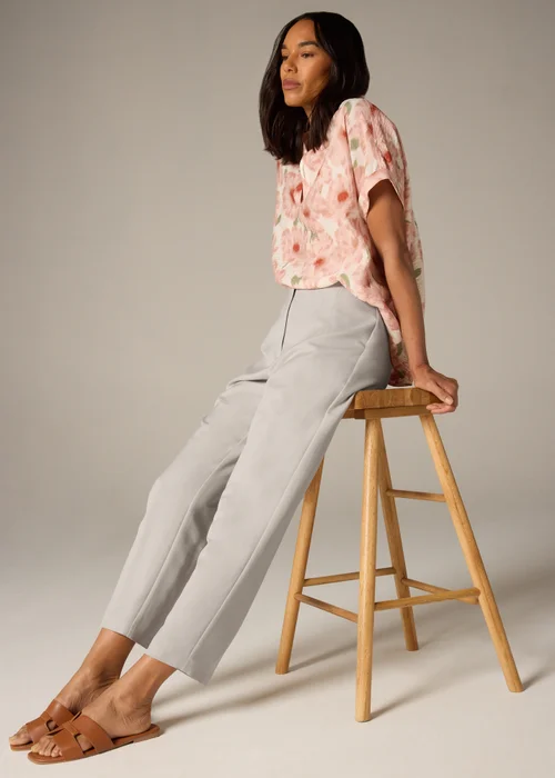 Et Vous Stone Tapered Trousers - Size 8 Image 2