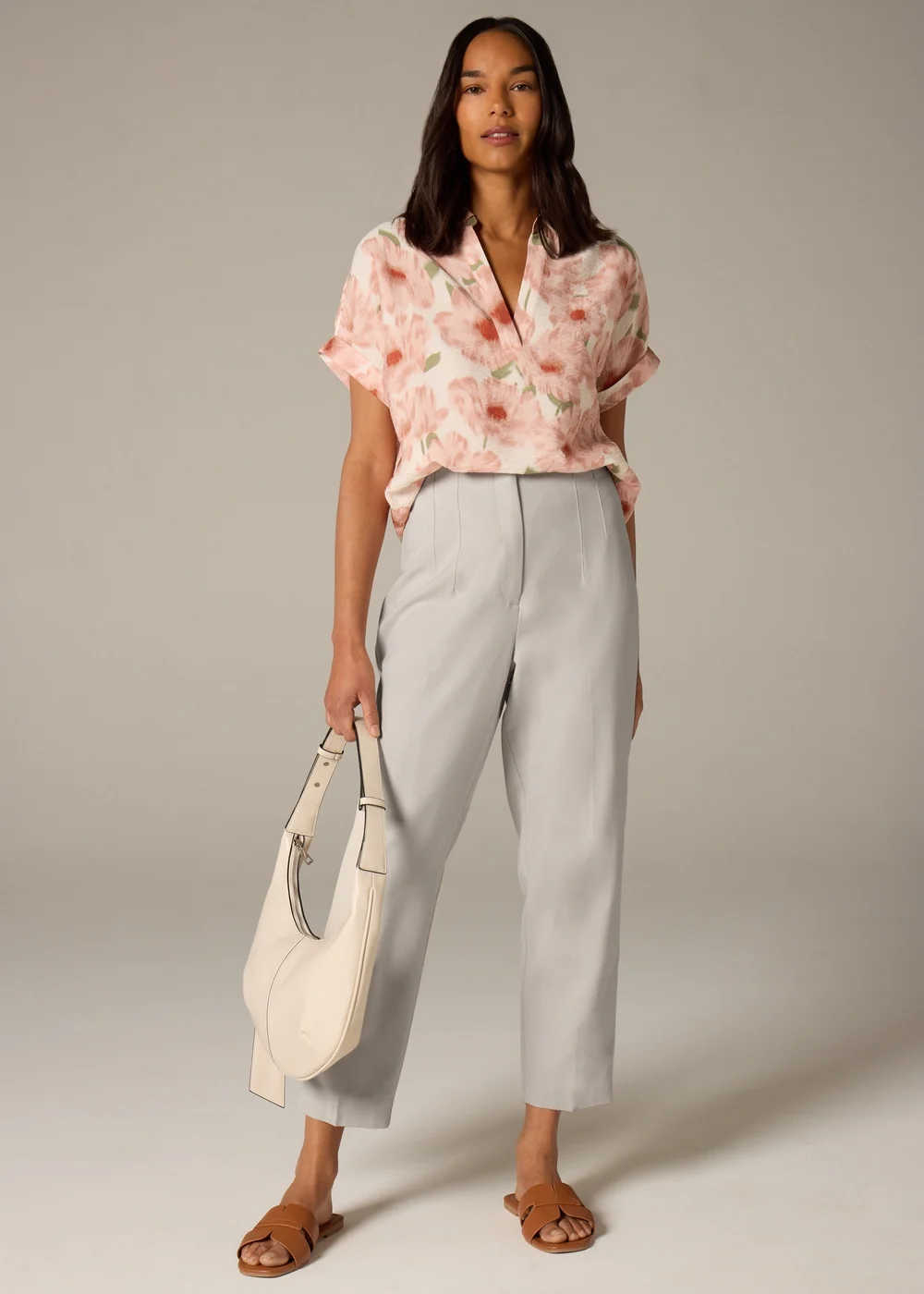 Et Vous Stone Tapered Trousers - Size 8 Image 1