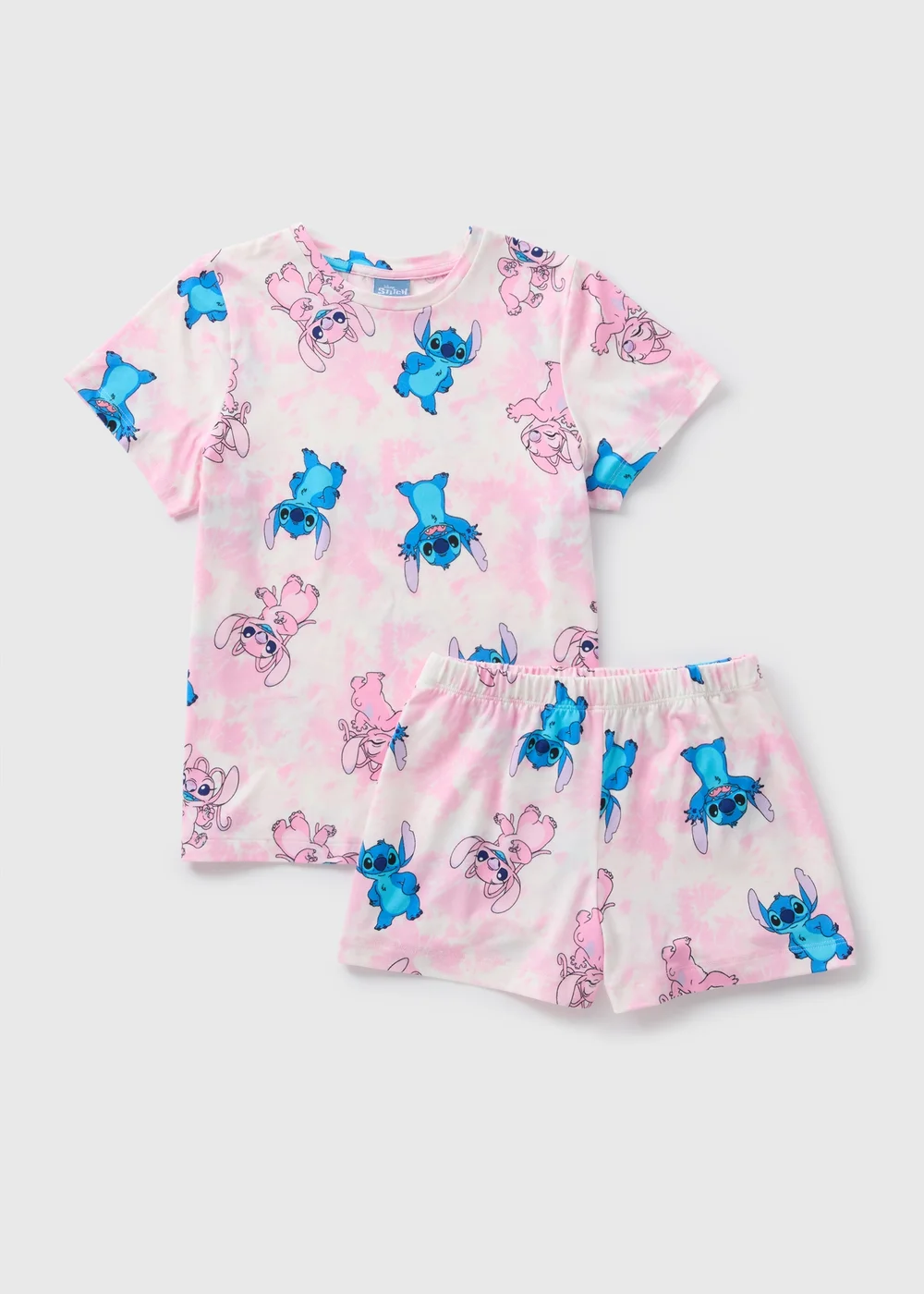 Disney Girls Pink Stitch Pyjama Set (3-13yrs) - Age 3 Years Image 1