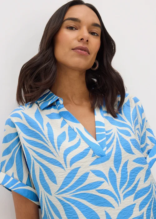 Blue Et Vous Palm Popover Blouse - 8 Image 1