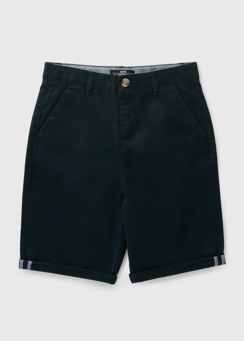 Boys Navy Chino Shorts (7-15yrs) - 8 Yrs Image 1