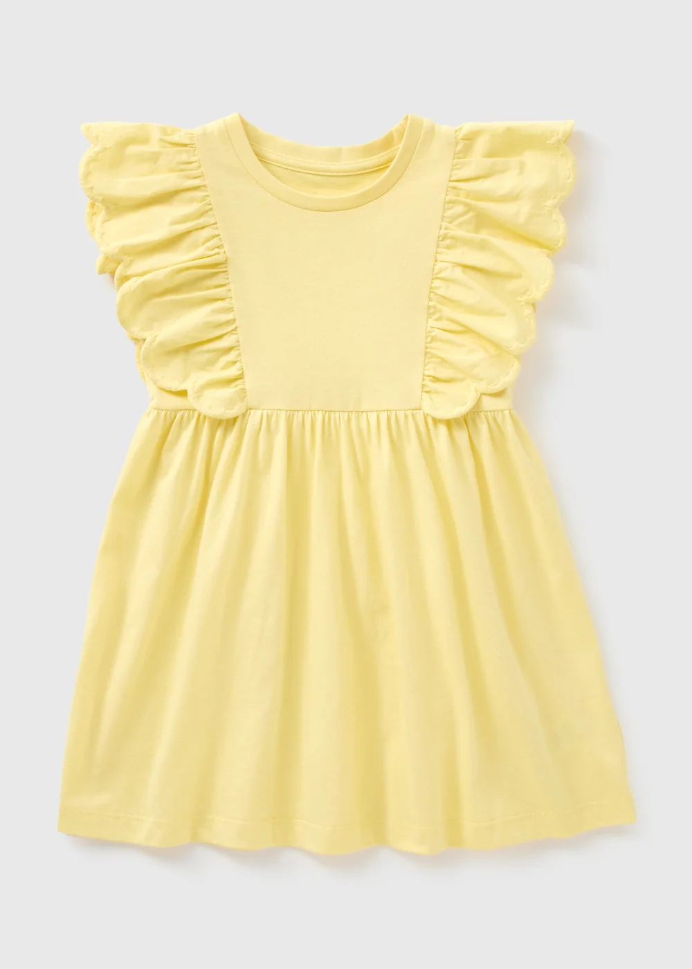 Girls Lemon Frill Trim Dress (1-7yrs) - 1-1.5 Yrs Image 1