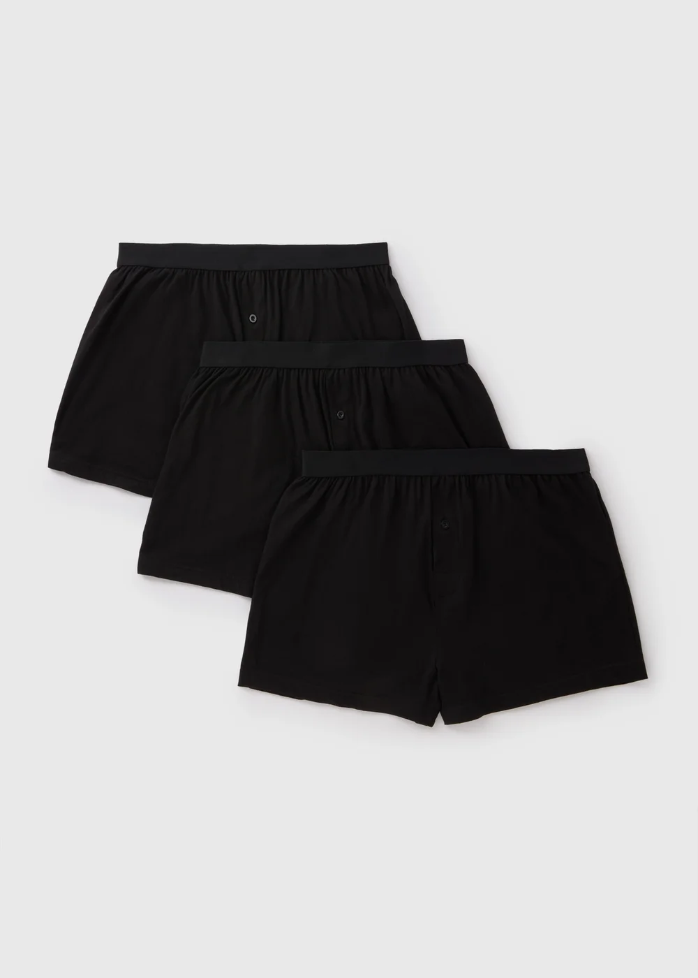 3 Pack Black Loose Fit Boxers - S Image 1