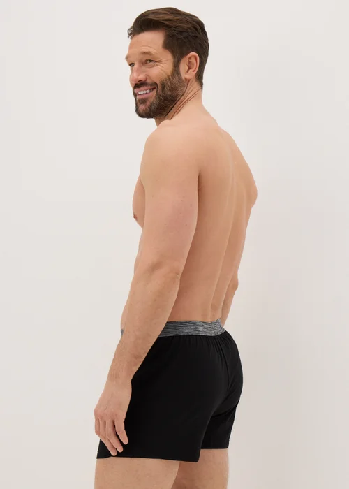 5 Pack Black & Grey Loose Fit Boxers - S Image 3