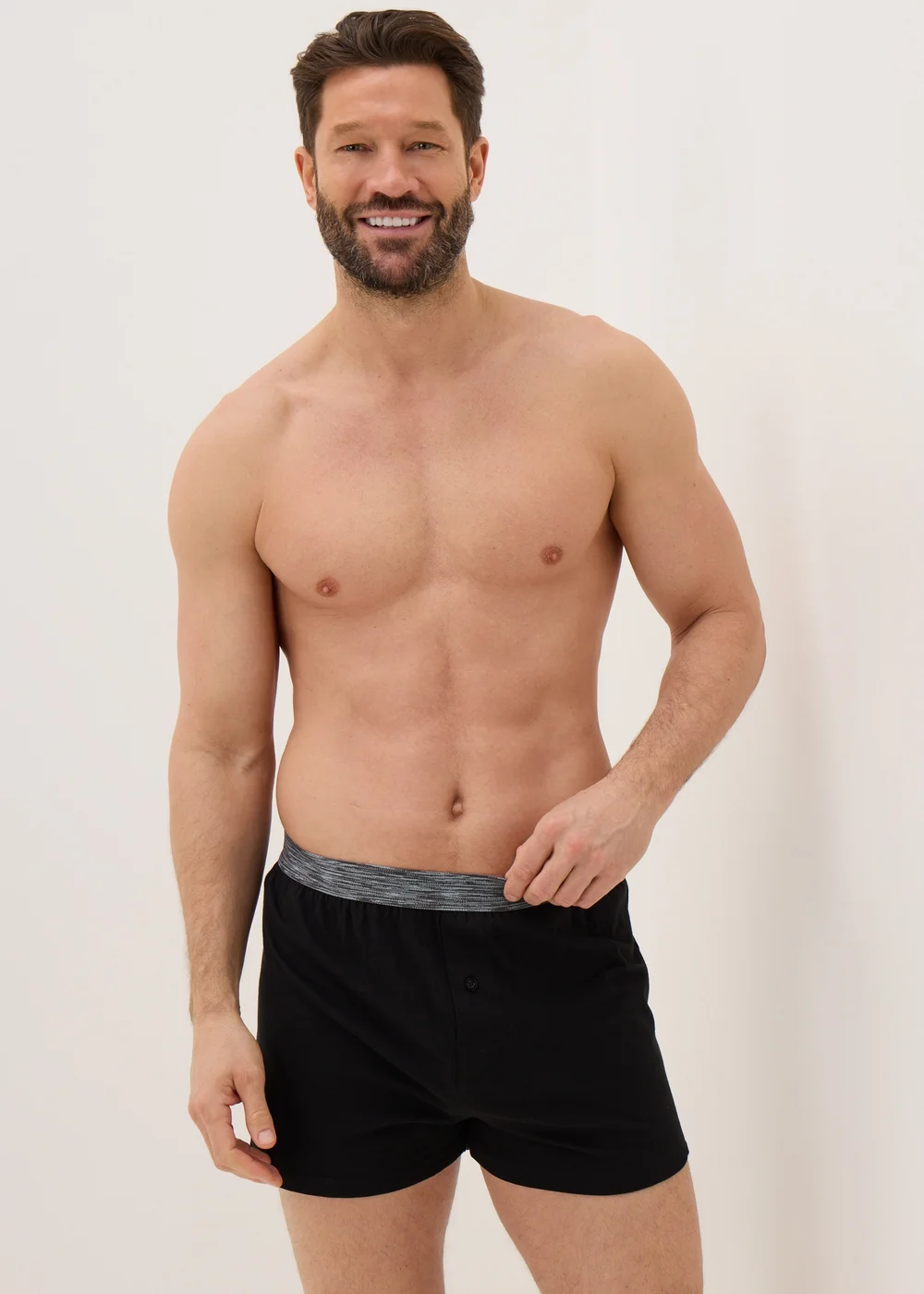 5 Pack Black & Grey Loose Fit Boxers - S Image 2
