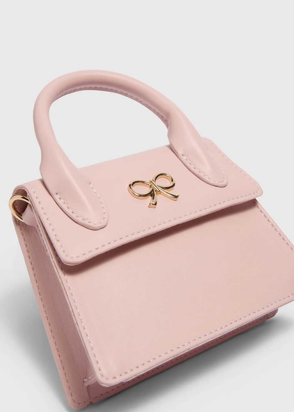 Girls Pink Top Handle Crossbody Bag - One Size Image 2