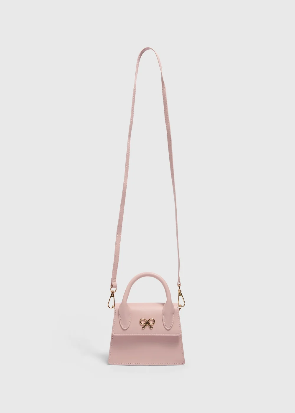 Girls Pink Top Handle Crossbody Bag - One Size Image 1