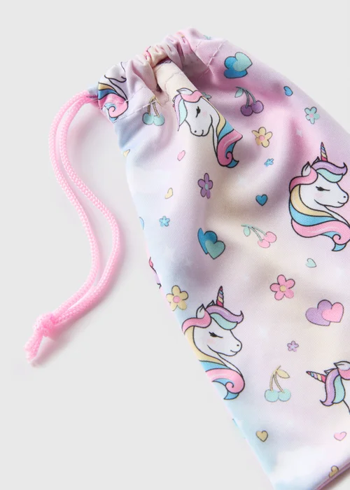 Girls Multicolour Unicorn Sunglasses Pouch - One Size Image 2