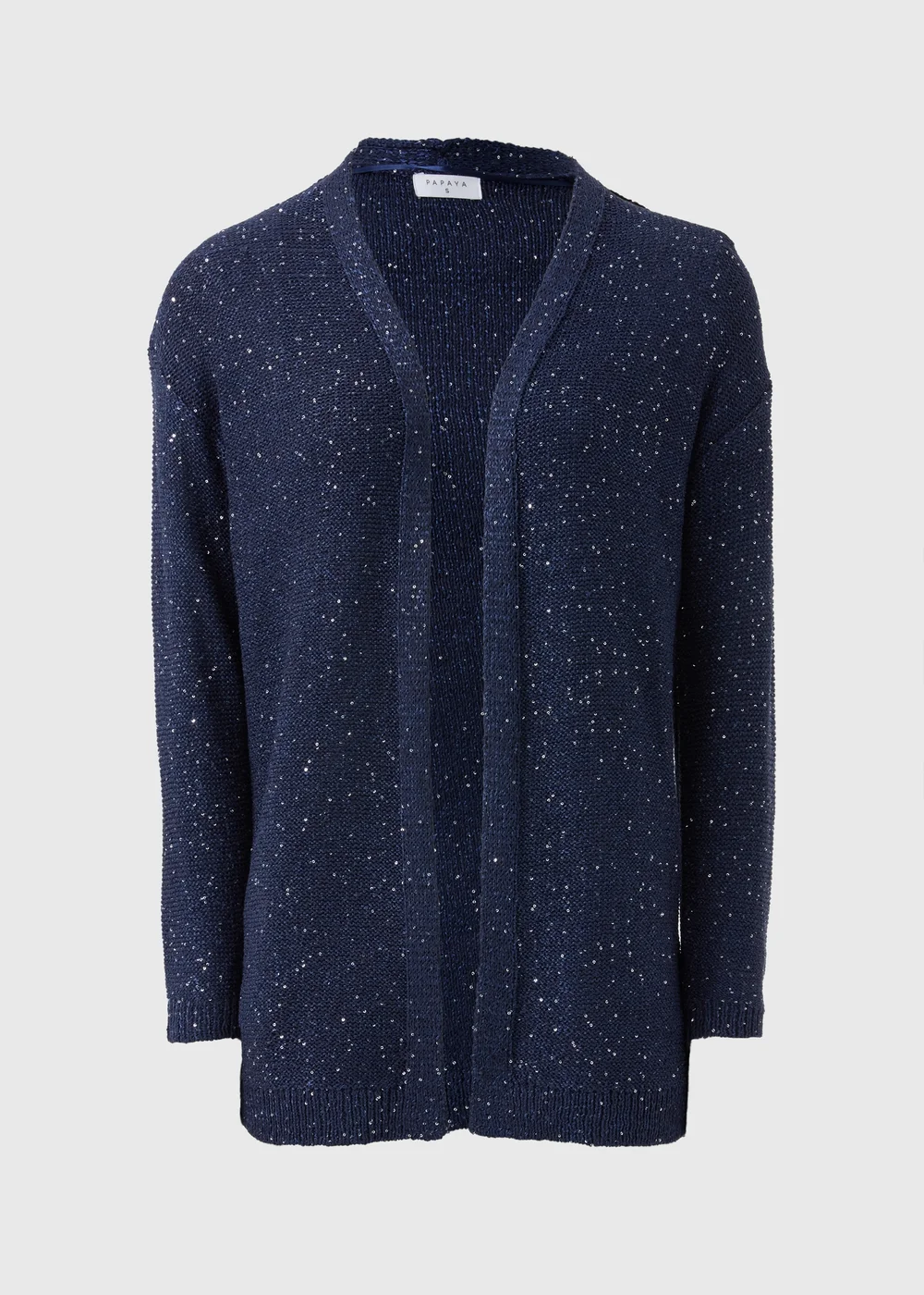 Navy Sequin Sparkle Cardigan - XS Image 4