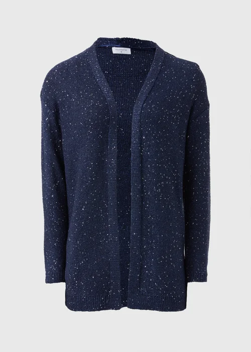 Navy Sequin Sparkle Cardigan - XS Image 4