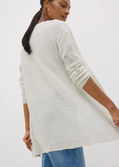 Ivory Sequin Sparkle Cardigan - XS Image 2